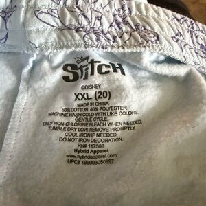 Disney Stitch White and Purple Pajama shorts